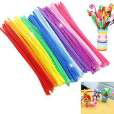 NUOBESTY 150pcs Christmas Chenille stem Christmas Art Stick Chenille Stick Kids Sparkle Cleaners Xmas Cleaner Nativity Craft Cleaner DIY Chenille Stems Child Pipeline